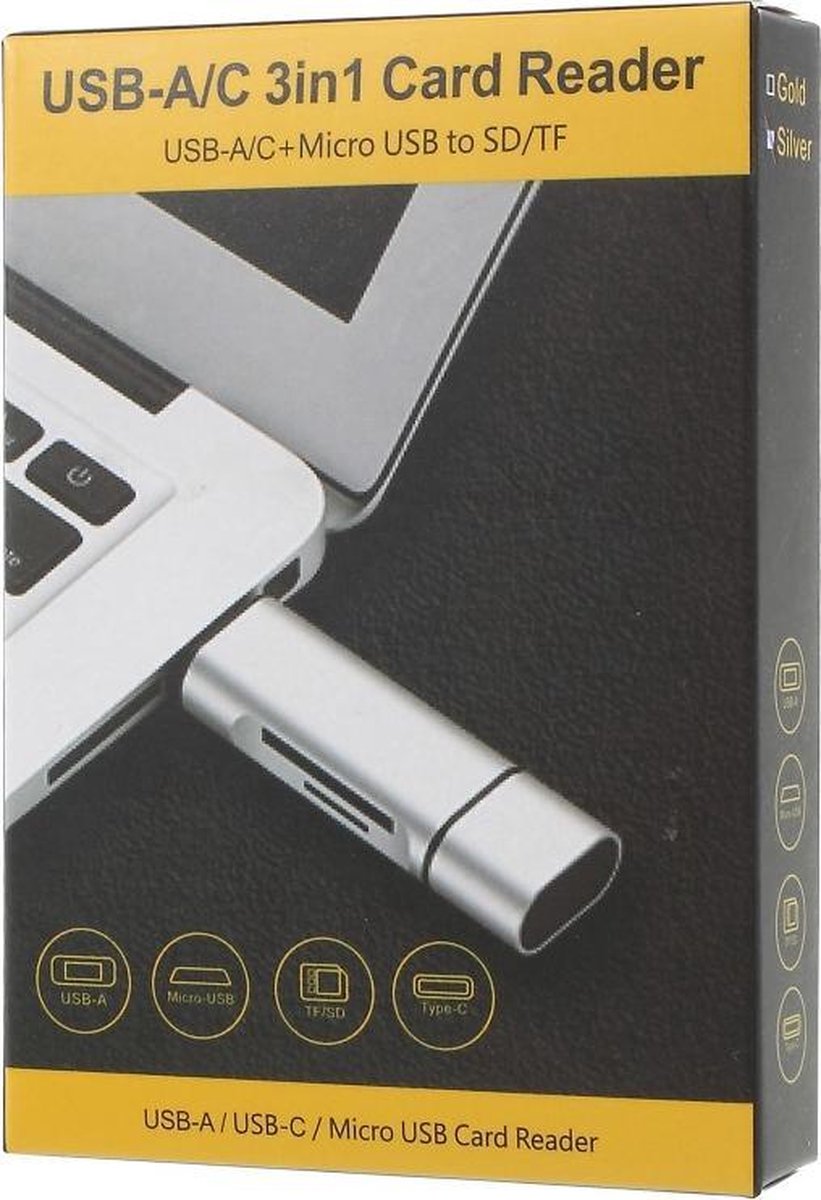 SD / Micro SD kaartlezer USB-C