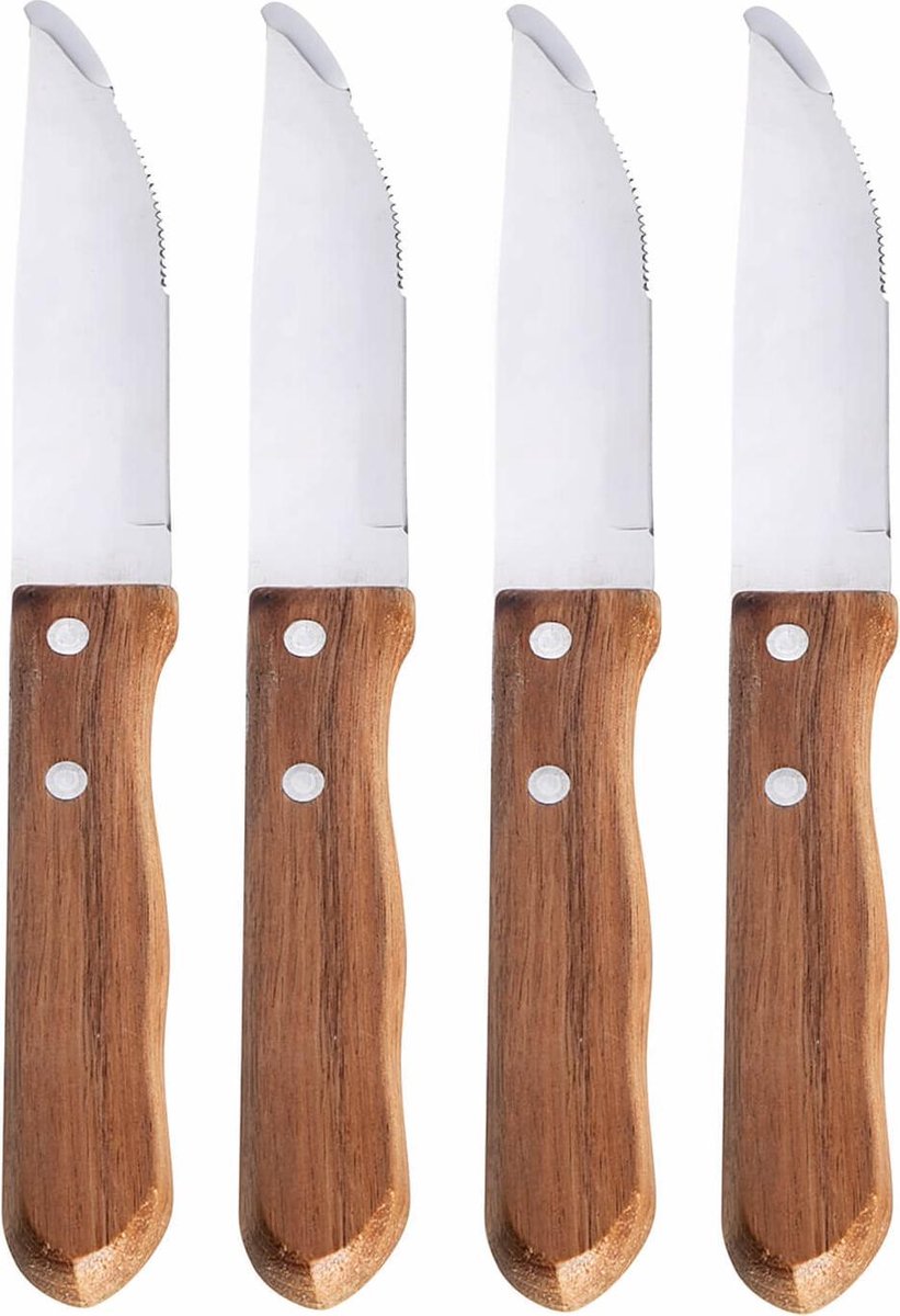 ALL'GRILL 4 stuks Jumbo steak messenset - messenset