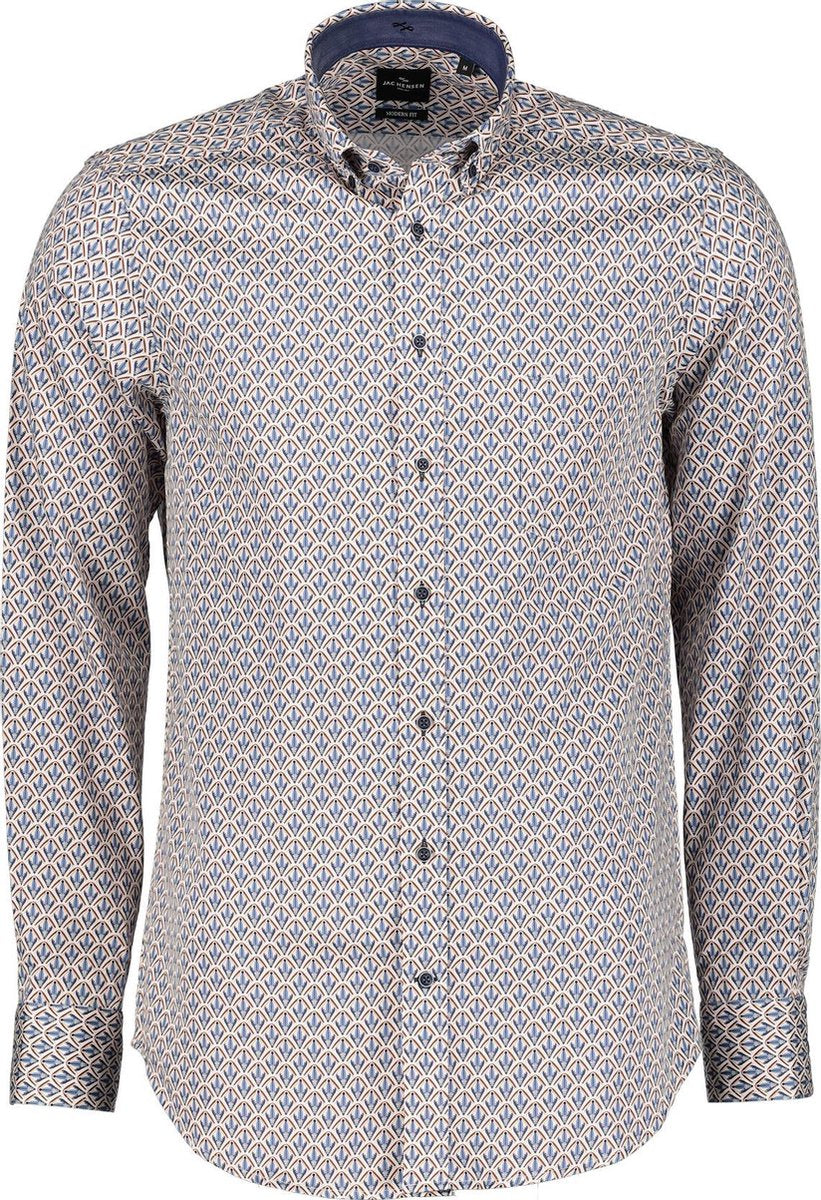 Jac Hensen Overhemd - Modern Fit - Blauw - 3XL Grote Maten