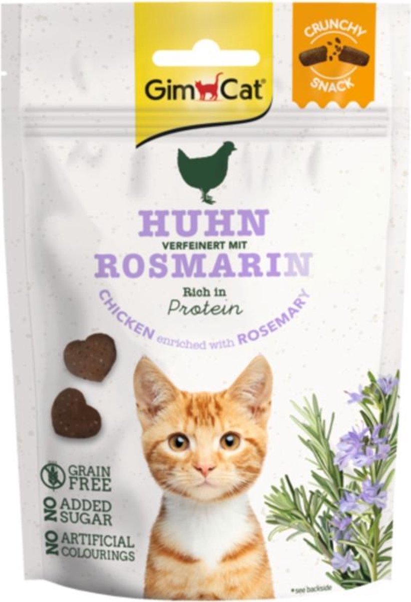 10x GimCat Kattensnack Crunchy Kip - Rozemarijn 50 gr