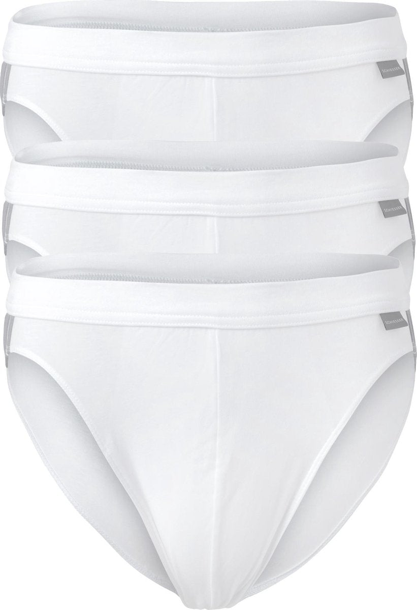 Actie 3-pack: Schiesser Cotton Stretch - Rio heren slips - wit -  Maat: S