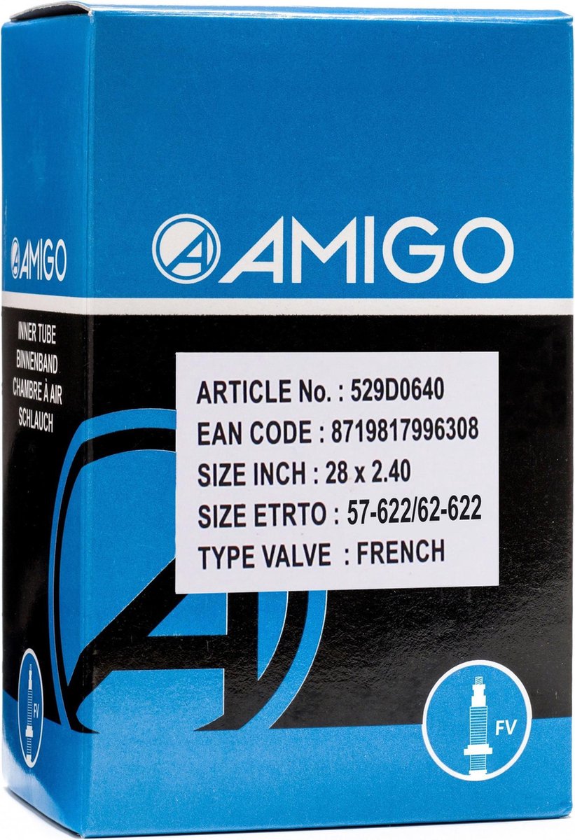 Amigo Binnenband - 28 inch - ETRTO 57-622/62-622 - Frans ventiel