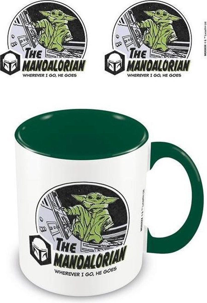 THE MANDALORIAN Where I Go He Goes Coloured Inner Mug 315m