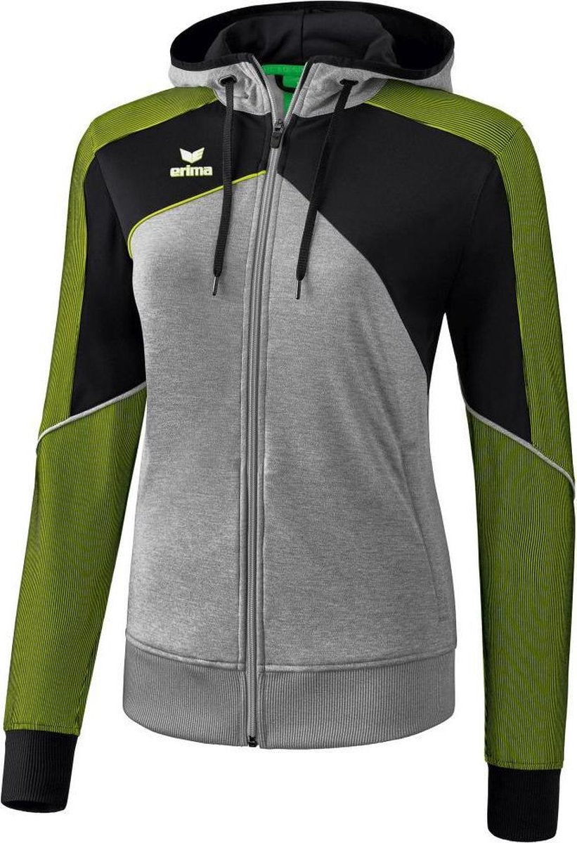 Erima Premium One 2.0 Dames Trainingsjack - Jassen  - grijs - 34