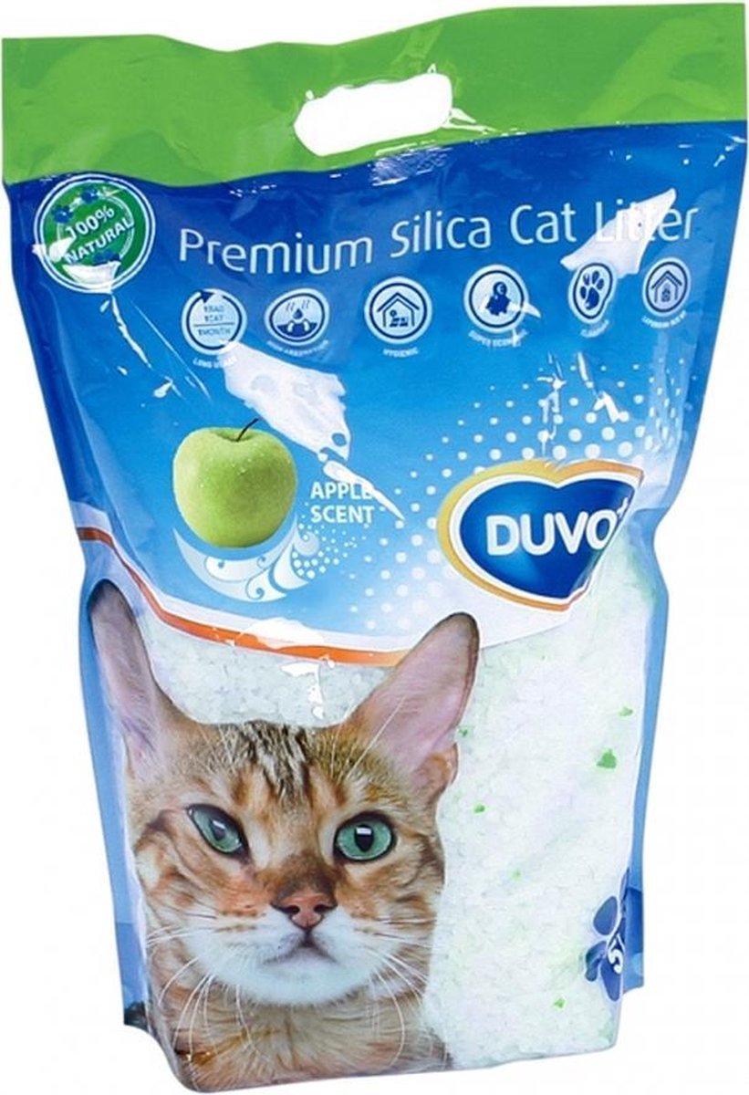 Duvo kattenbakvulling Silica Appel 1 x 5 Liter