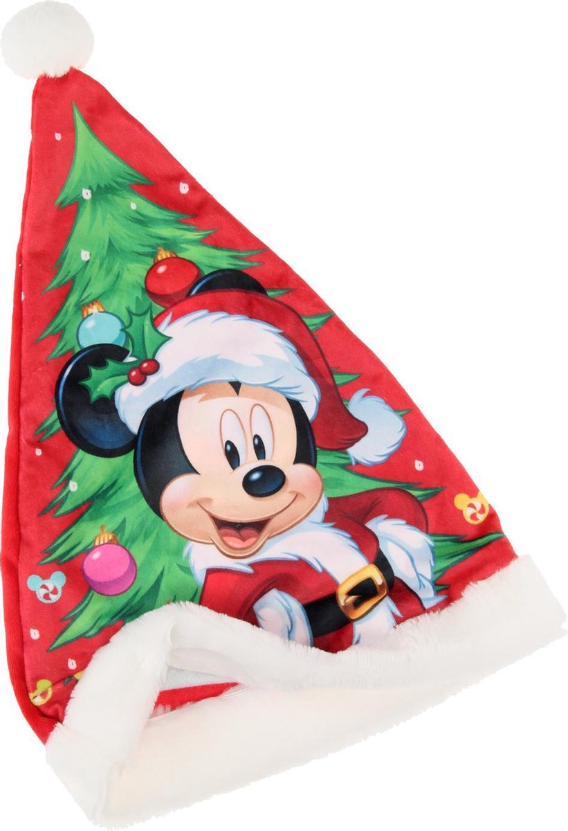 Arditex Kerstmuts Mickey 43 X 32 Cm Polyester Rood