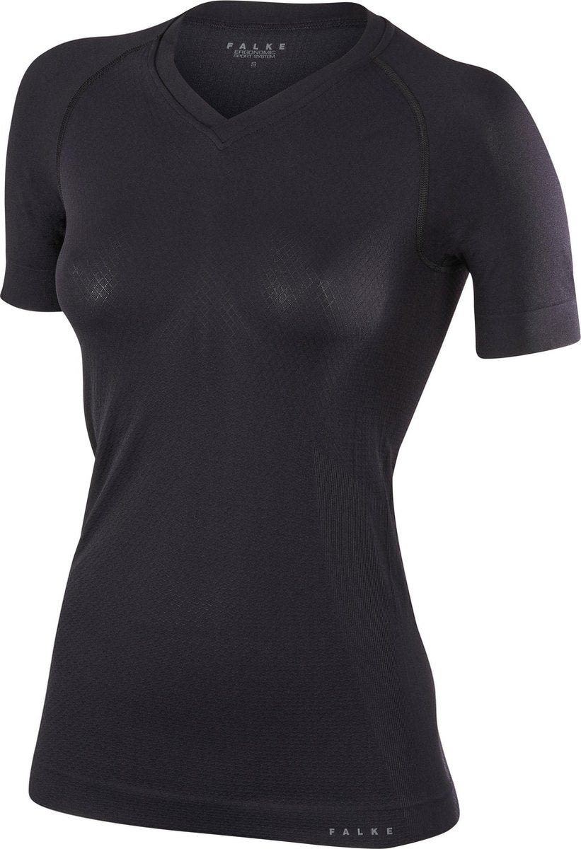 FALKE Comfort Fit Dames Sportshirt - Zwart - Maat L