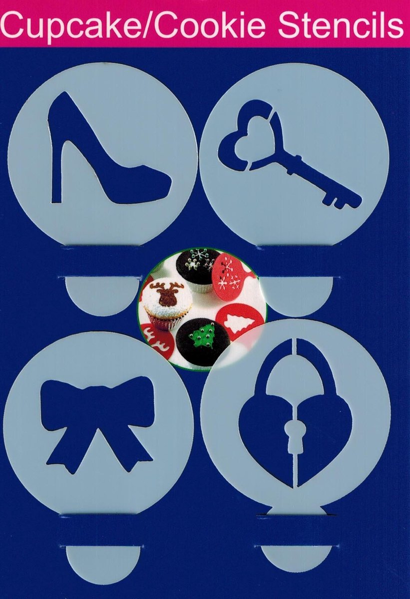 Cupcake / Koekjes sjablonen - Sleutel / Hart