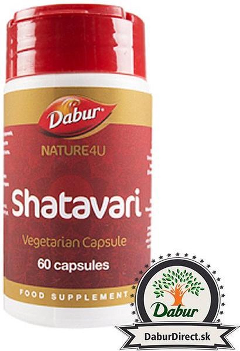 Dabur Shatavari - Vegetarische capsules -  Vegetarische voedingssupplement - 60 capsules - Natuurlijke supplement