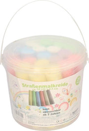 Stoepkrijt emmer - 20 stuks - verschillende kleuren