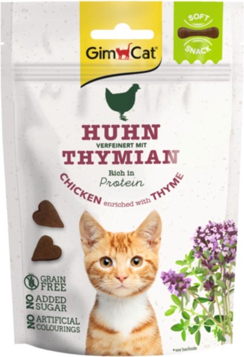 10x GimCat Kattensnack Soft Kip - Tijm 60 gr