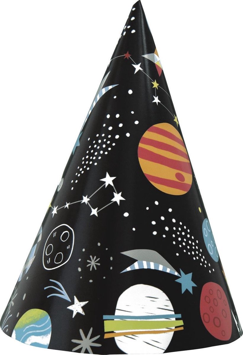 Space Party Feesthoedjes 8st