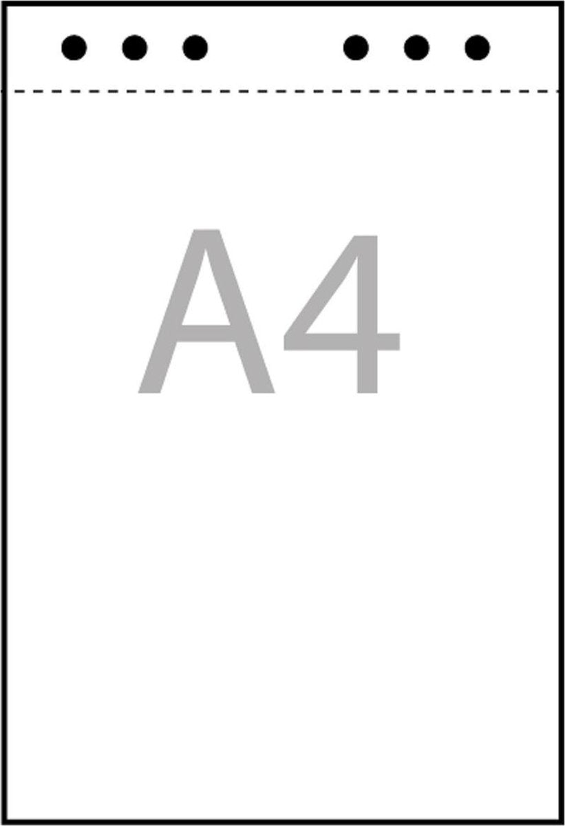 (Art.no. 920704) 10 vel MyArtBook Paper 350 GSM Ultrawhite Watercolour Paper Size 210 x 314 mm (A4) - 6 punch holes - perforation