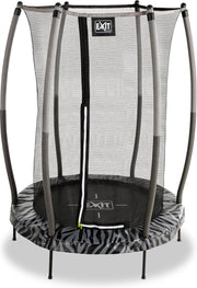 EXIT Tiggy junior trampoline met veiligheidsnet ø140cm - zwart/grijs