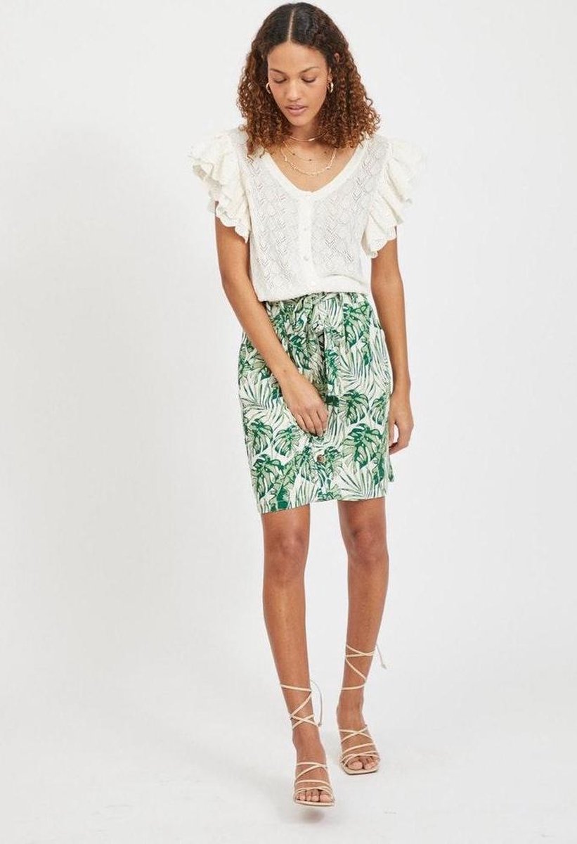 Visanne Hw Button Skirt/su 14064787 Cloud Dancer/w. Beach P