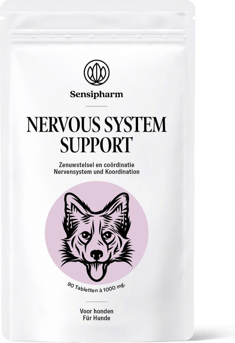 Sensipharm Nervous System Support voor Hond en Kat - Zenuwstelsel Voedingssupplement bij Epilepsie - 90 Tabletten à 1000 mg