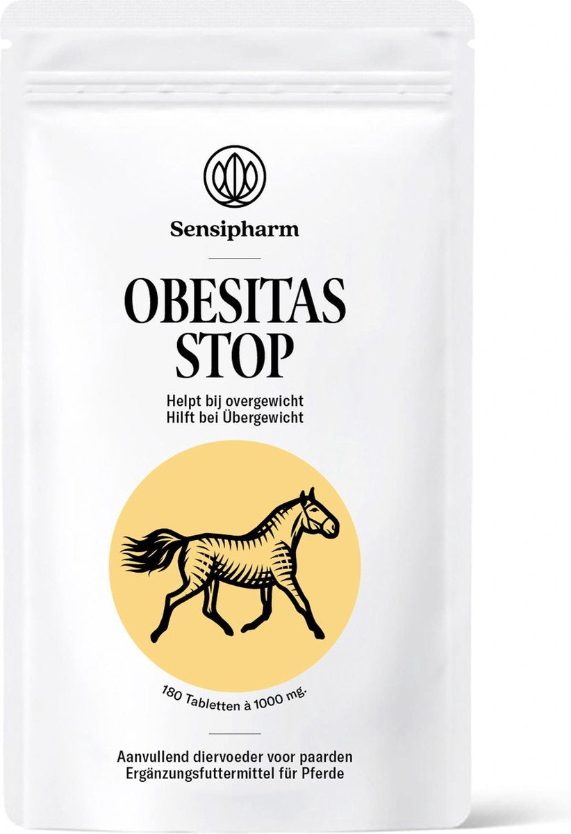 Sensipharm Obesitas Stop Paard - Voedingssupplement bij Overgewicht en Afvallen - 180 Tabletten à 1000 mg