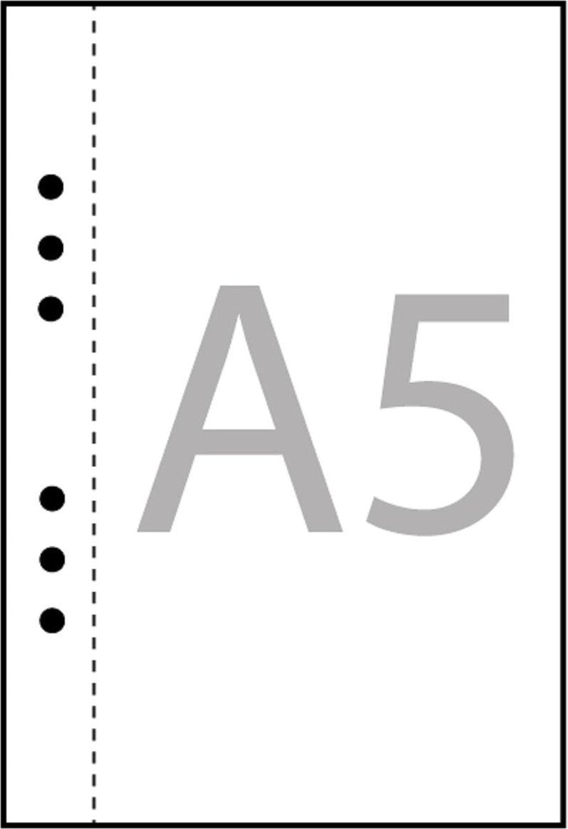(Art.no. 920810) 20 vel MyArtBook Paper 120 GSM Black drawingpaper Size 165 x 210 mm (A5) - 6 punch holes - perforation