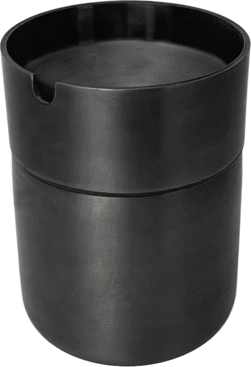 Asbak Auto Accessories Bekerhouder RVS – 9 x 7 cm – Zwart – Sigaretten – Zowel Binnens- als Buitenshuis
