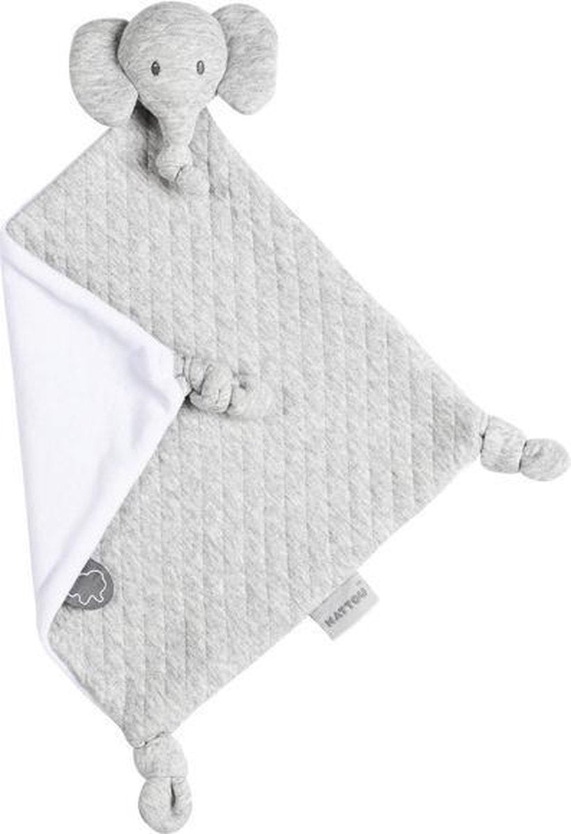 Nattou Olifant Tembo - Knuffeldoekje - Doudou - 30 x 30 cm - Jacquard - Grijs