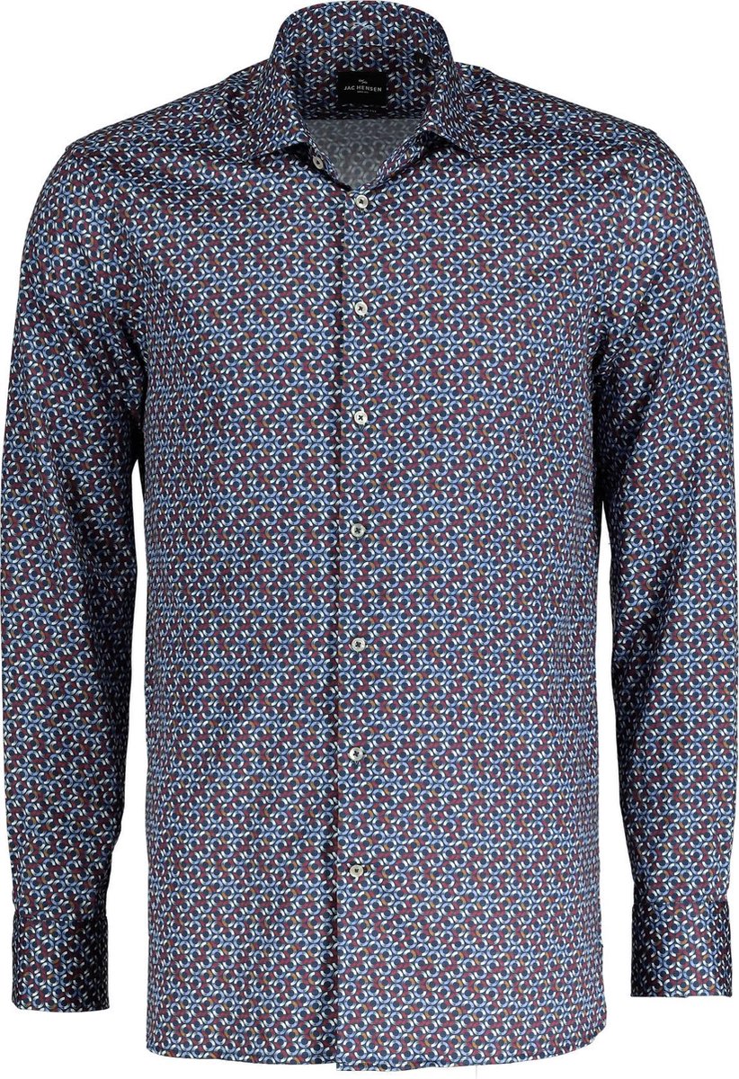 Jac Hensen Overhemd - Modern Fit - Rood - 5XL Grote Maten