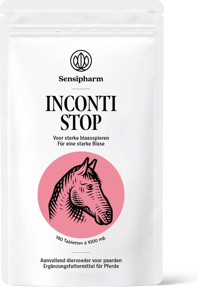 Sensipharm Inconti Stop Paard - Voedingssupplement bij Incontinentie & Plas problemen - 180 Tabletten à 1000 mg