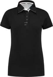 L&S Polo Contrast Cot/Elast SS for her