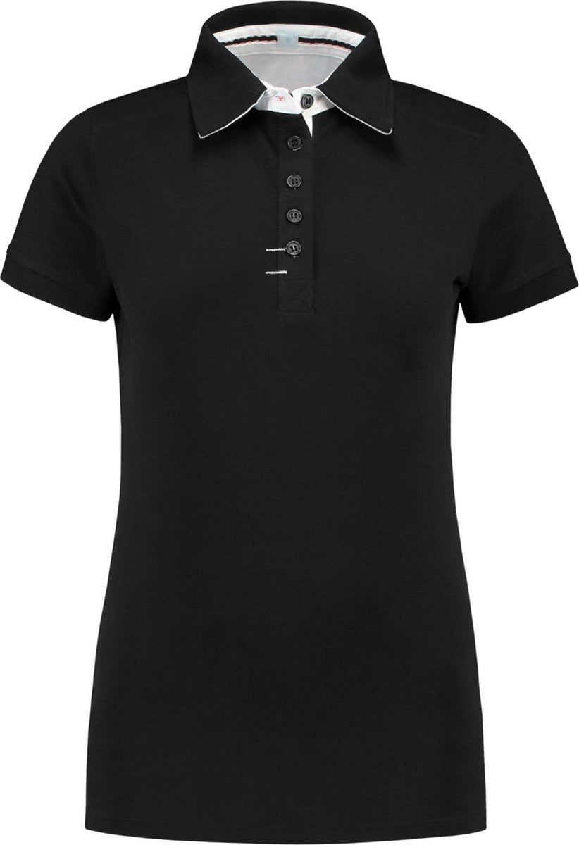 L&S Polo Contrast Cot/Elast SS for her