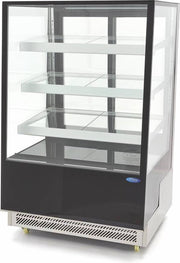 Gebaksvitrine 400 Liter - Zwart - Dubbel Glas - Digitale Temp. Controle - Incl. 3 Glazen Plateaus - Koelvitrine / Taartenvitrine - Maxima