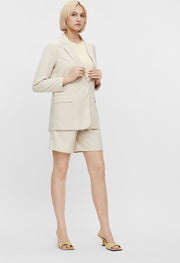 Pieces PCLIMOANE LS BLAZER Birch Dames Blazer - Maat XS