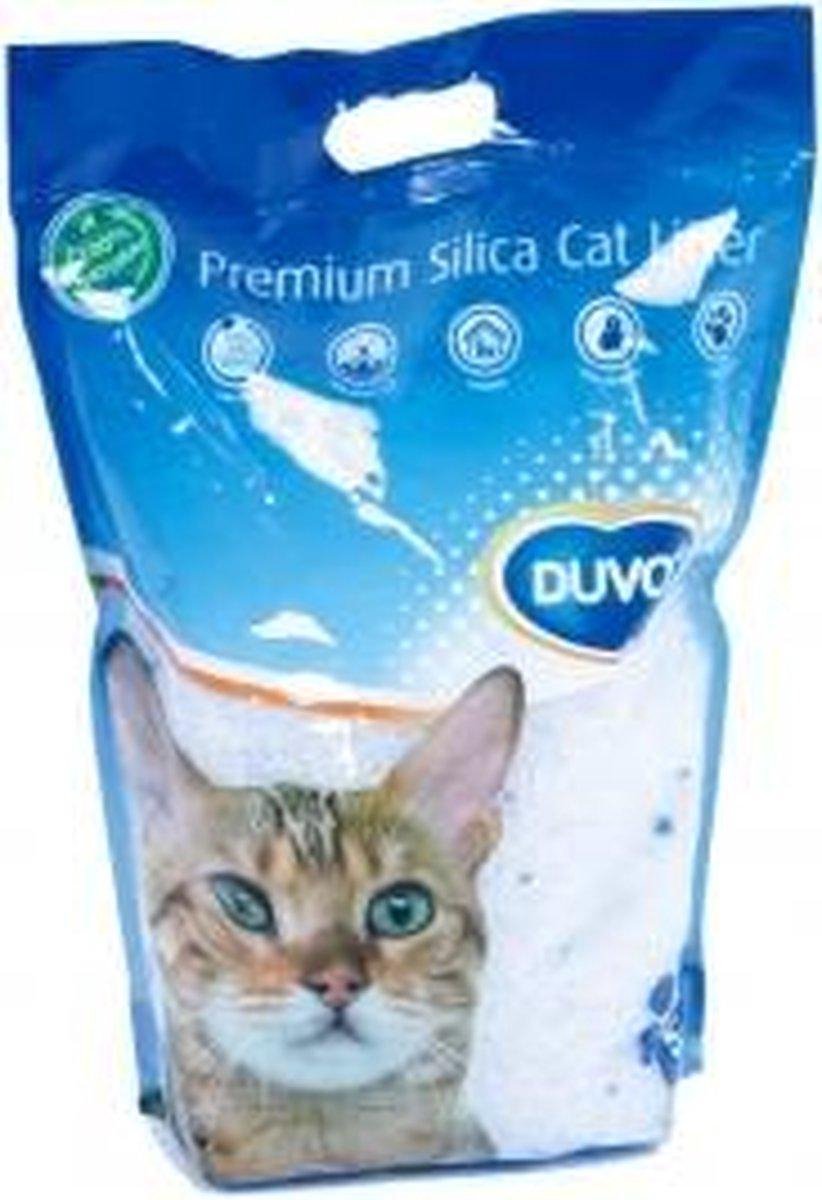 Duvo Kattenbakvulling premium Silica - 6 x 5 Liter - Bulk voordeel