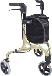 Rollator voor ouderen - 3 Wiel Rollator 5 Kg - Hulpmiddel voor ouderen - in Champagne Goud
