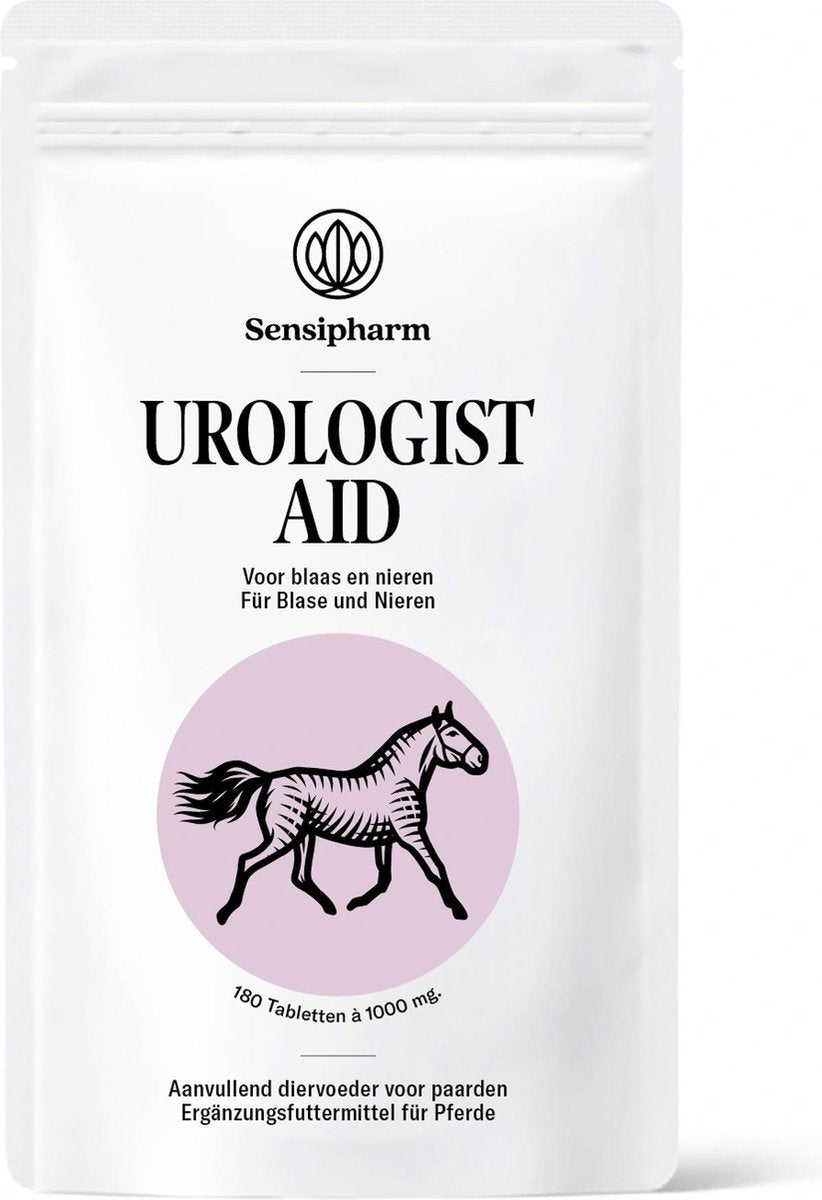Sensipharm Urologist Aid Paard - Blaas & Nieren Voedingssupplement - Bij Blaasontsteking & Nierstenen - 180 Tabletten à 1000 mg