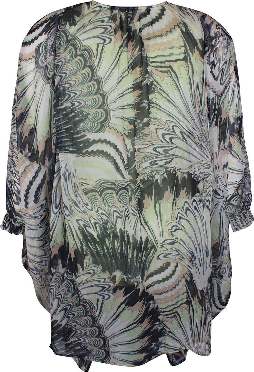 Zhenzi blouse Lens voile kaftan look