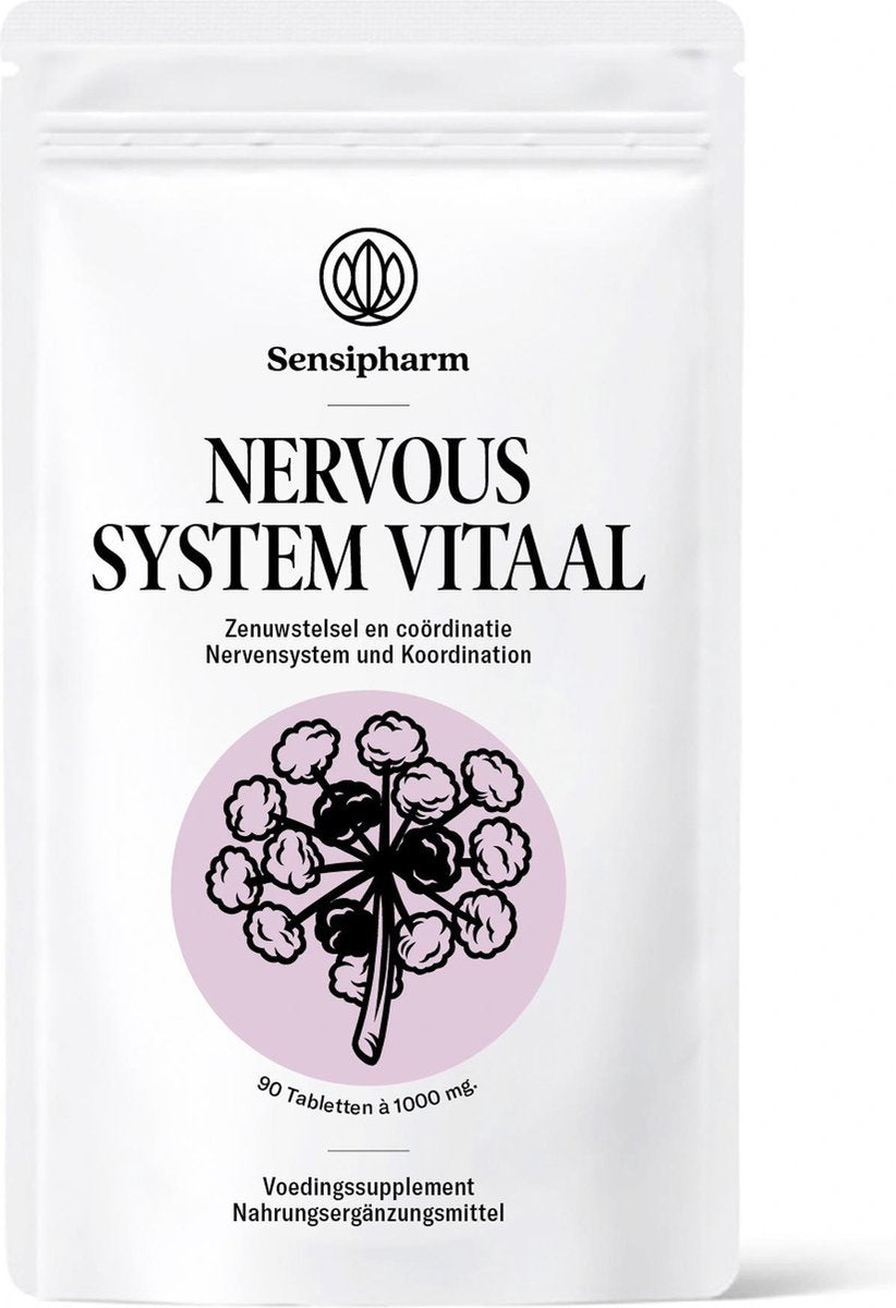 Sensipharm Nervous System Vitaal - Zenuwstelsel Voedingssupplement bij Epilepsie - Natuurlijk - 90 Tabletten à 1000 mg