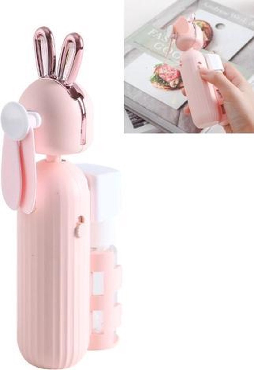 Handheld sproeidesinfectieventilator Opladen via USB Mini-ventilator voor buitenaanvulling