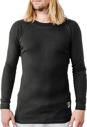 Poederbaas Thermoshirt - Maat S  - Mannen - zwart