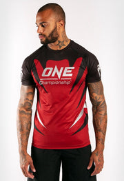 Venum X ONE FC Dry Tech T-shirt Rood Zwart maat XL