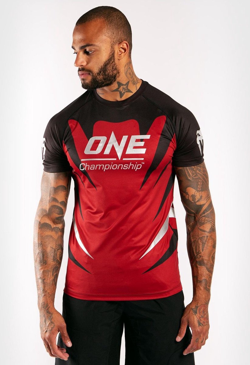 Venum X ONE FC Dry Tech T-shirt Rood Zwart maat XL
