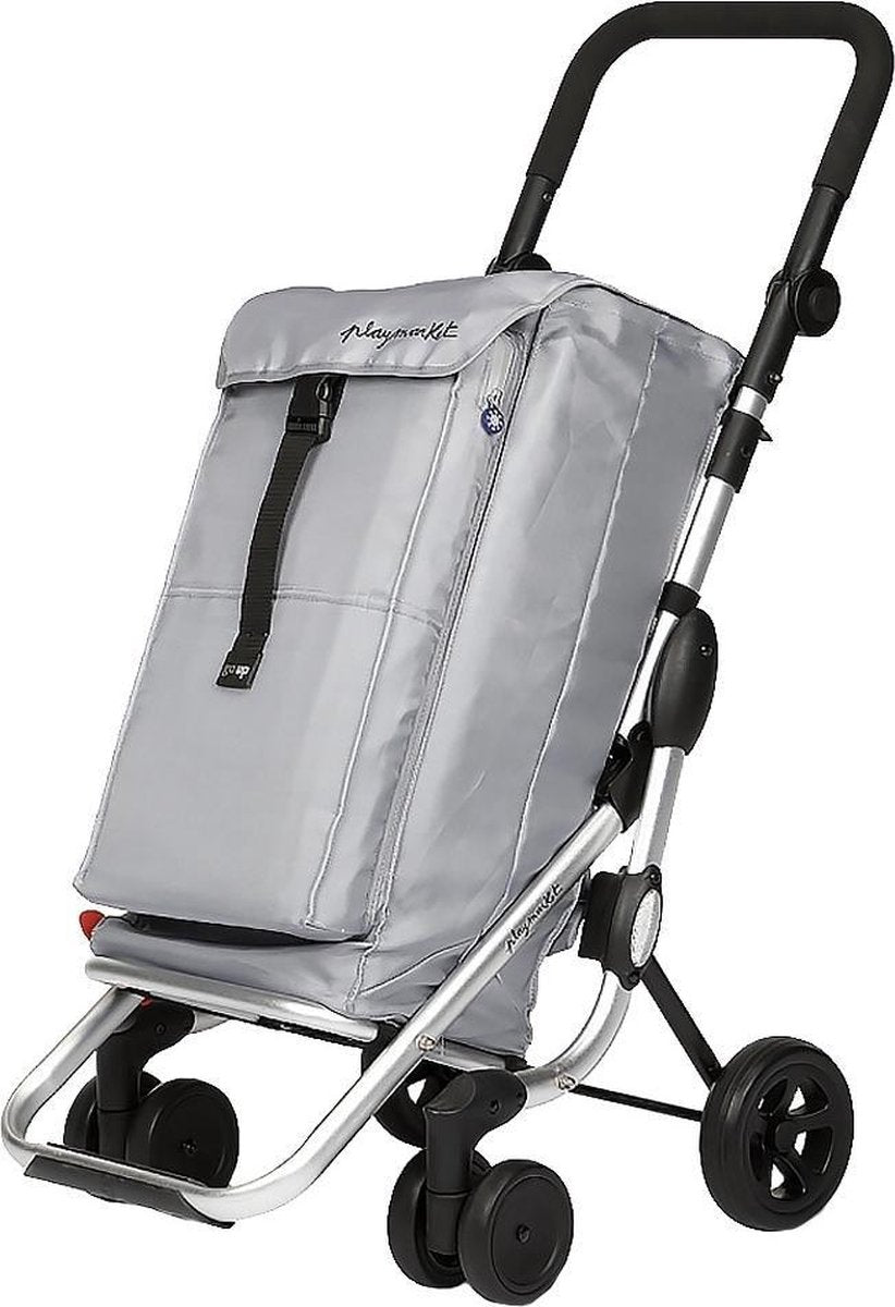 Playmarket Go Up boodschappentrolley silver