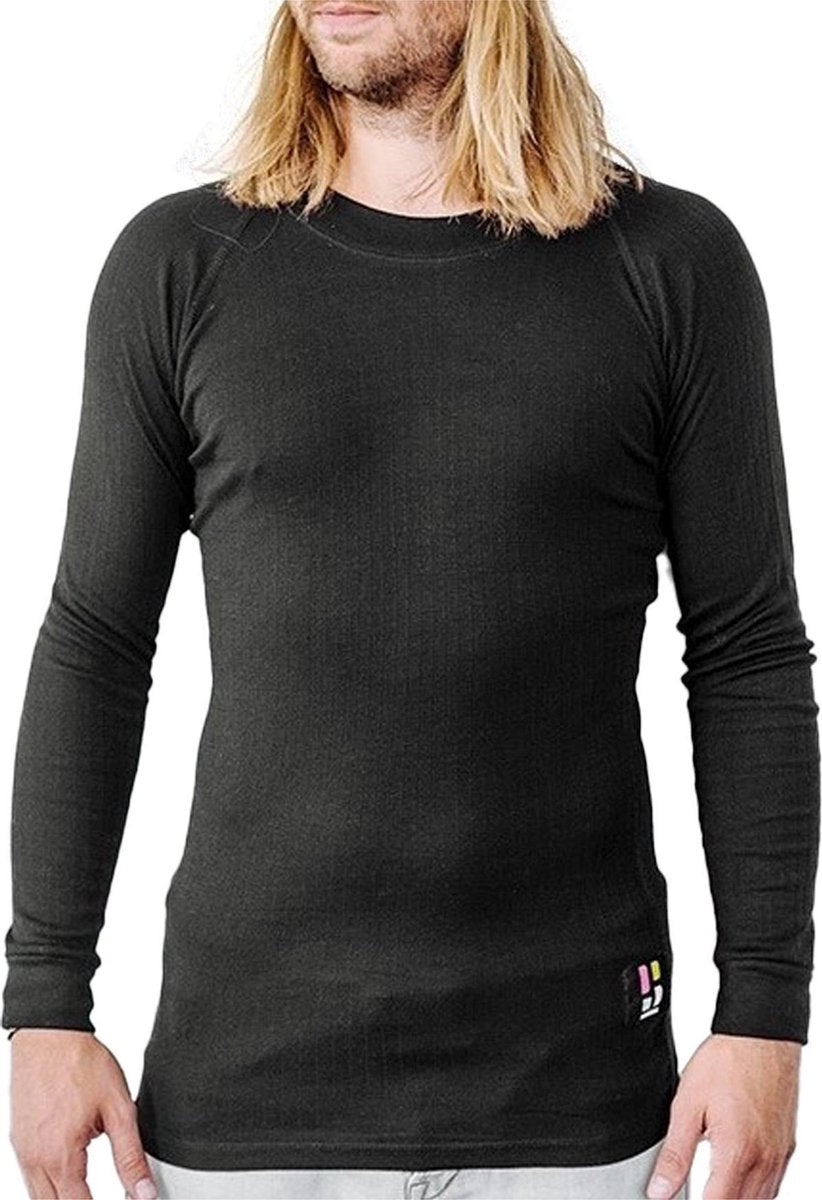Poederbaas Thermoshirt - Maat XL  - Mannen - zwart