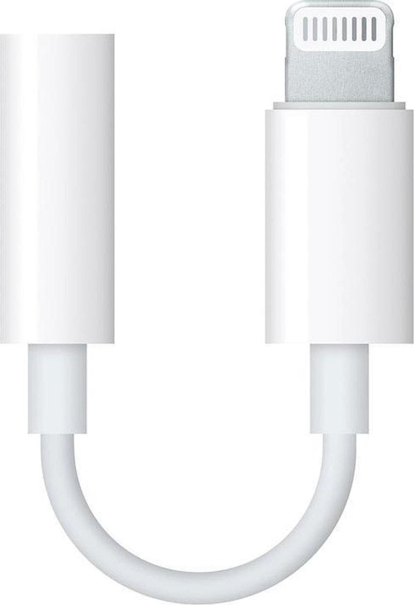 Adapter voor Apple iPhone 11/X/9/8/7 - Lightning naar jack 3 5mm - AUX naar lightning - Met DAC chip- Geschikt voor iPhone 11- wit