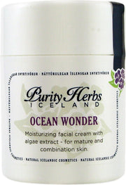 Ocean Wonder- 100 % natuurlijke dag- en nachtcrème met Algen en IJslandse kruiden - 50ml pomppotje