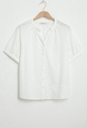 Sissy-Boy - Ecru broderie anglaise blouse met ballon mouwen