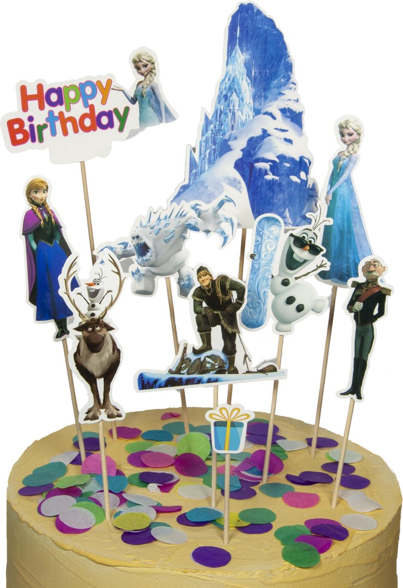 Frozen | cake flags | taart vlag | taartversiering | taart topper | taart decoratie | decoratie topper