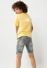 Sissy-Boy - Geel T-shirt met korte mouw en artwork op de rug