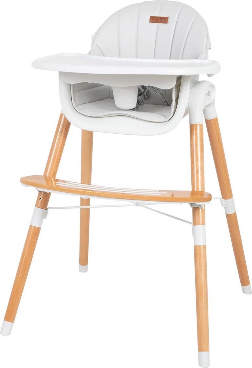 FreeOn Kinderstoel Tin 2in1 - Eetstoel voor kinderen - Lichtgrijs