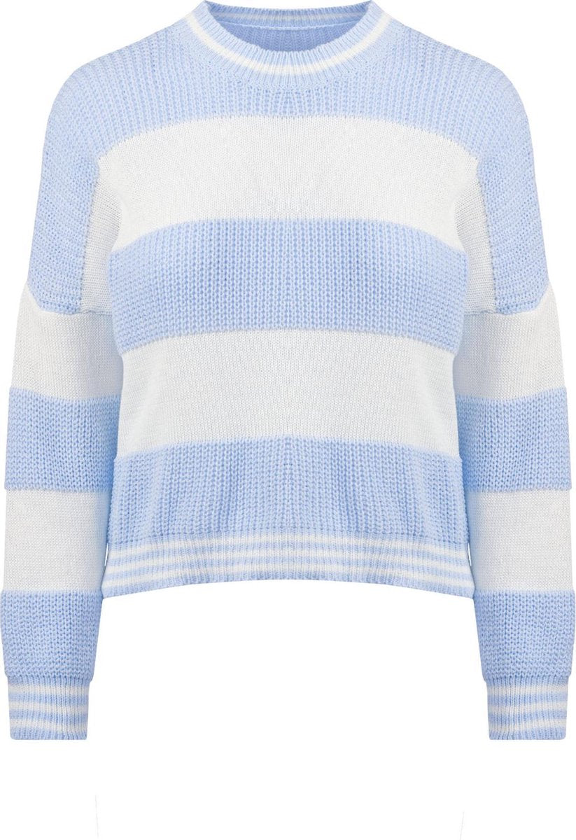 Striped sweater light blue