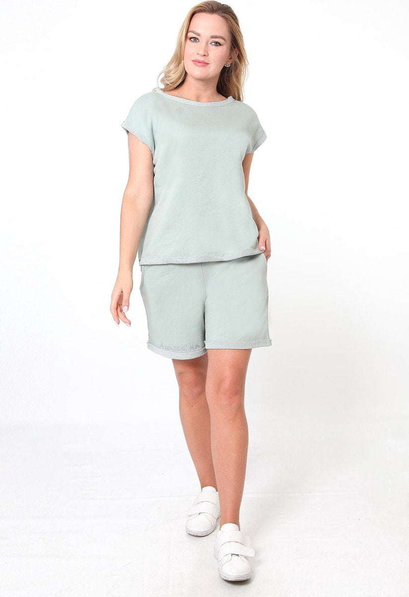 Combi Short Set ASoL / korte broek & t-shirt / mint / S