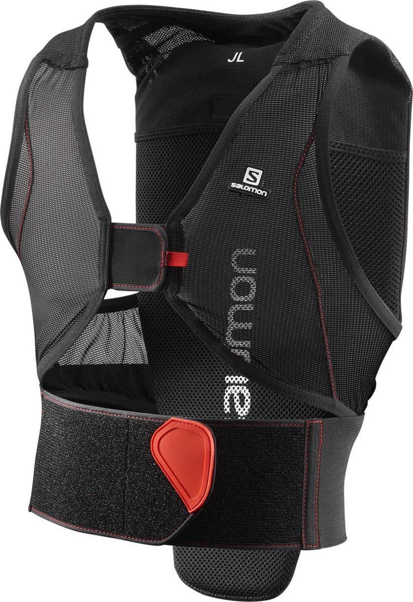 Salomon Flexcell Junior Rugbeschermer - Schok absorptie - Ademend - Black/Red Medium